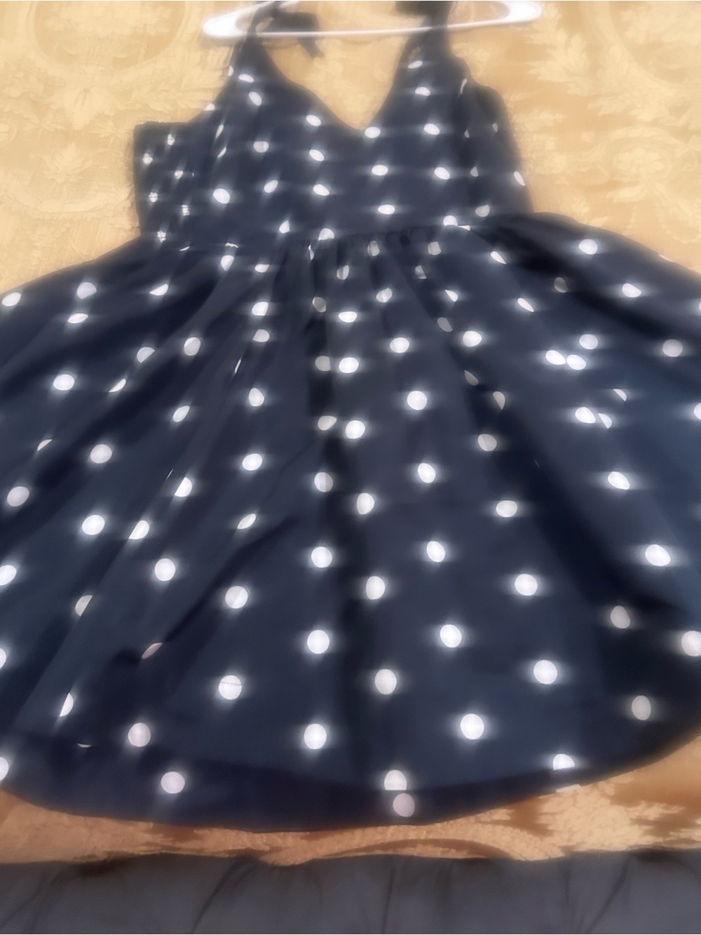 Old Navy Navy Blue Polka Dot Sundress